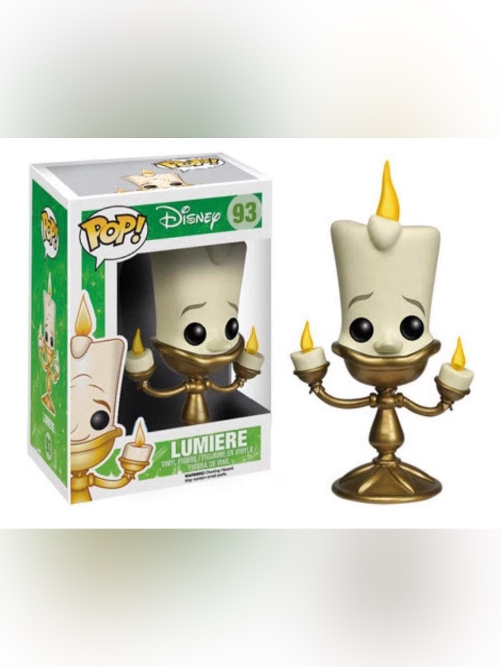 Funko Pop! Disney Lumiere Vinyl Figure - White, Gold, Green